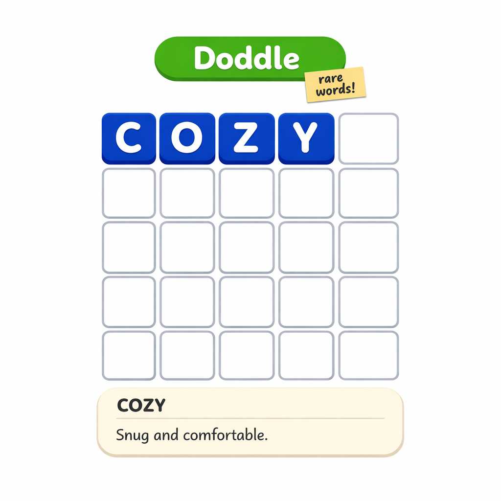 🔷 Rare Word of the Week: COZY