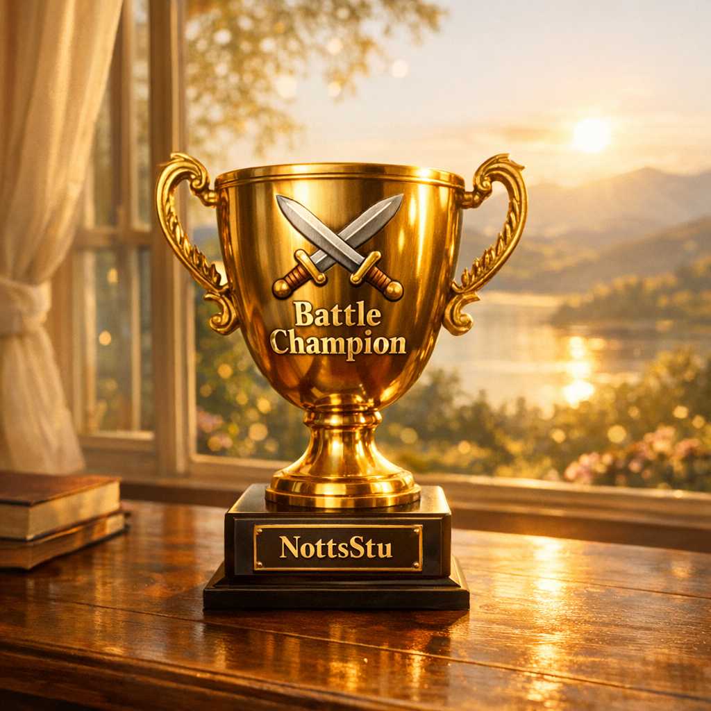 ⚔️ NottsStu ⚔️ is this week’s Battle Champion! 
12 wins, 100% win rate