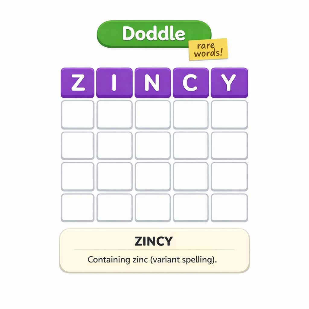 🟣 Rare Word of the Week: ZINCY