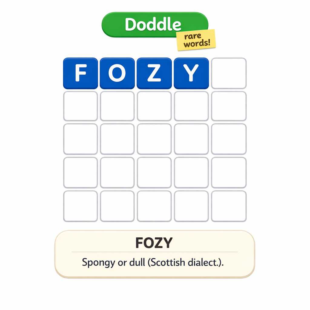 🔷 Rare Word of the Week: FOZY