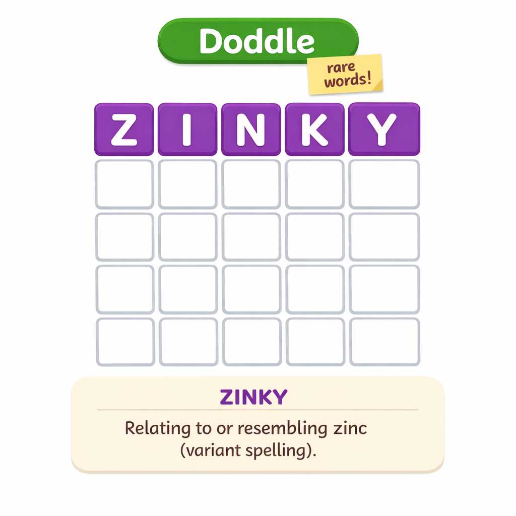 ๐ฃ Rare Word of the Week: ZINKY