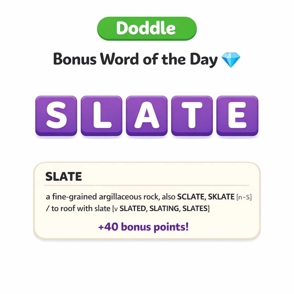 💎 Today’s Bonus Word: SLATE (+40)