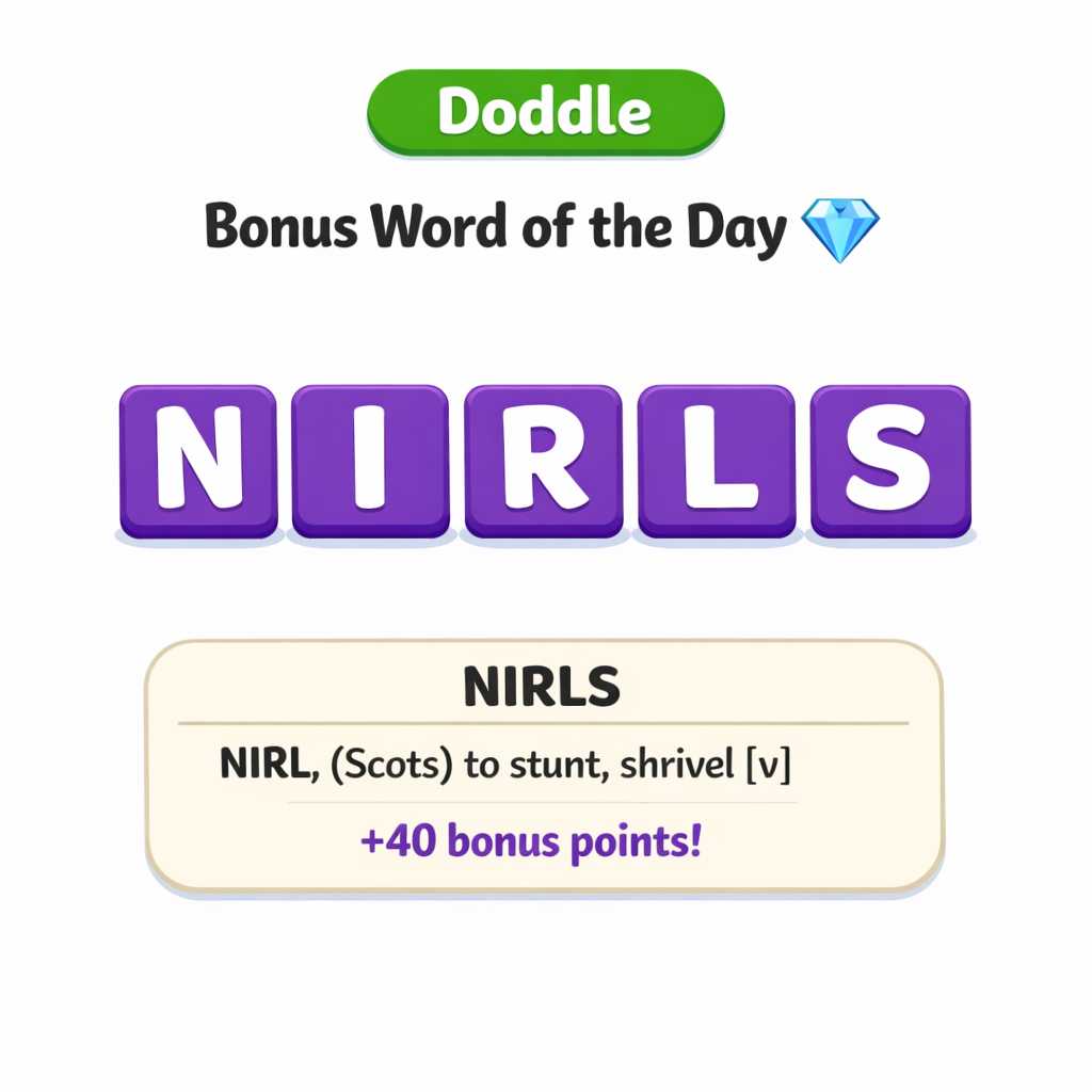 💎 Today’s Bonus Word: NIRLS (+40)
