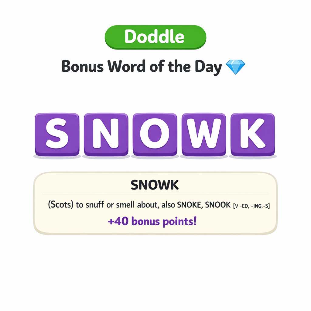 💎 Today’s Bonus Word: SNOWK (+40)