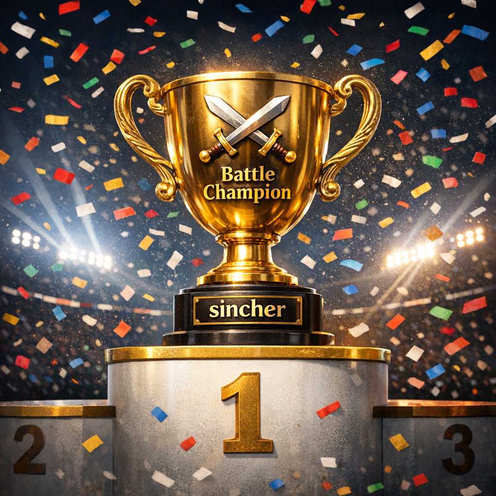 ⚔️ sincher ⚔️ is this week’s Battle Champion! 
17 wins, 89% win rate