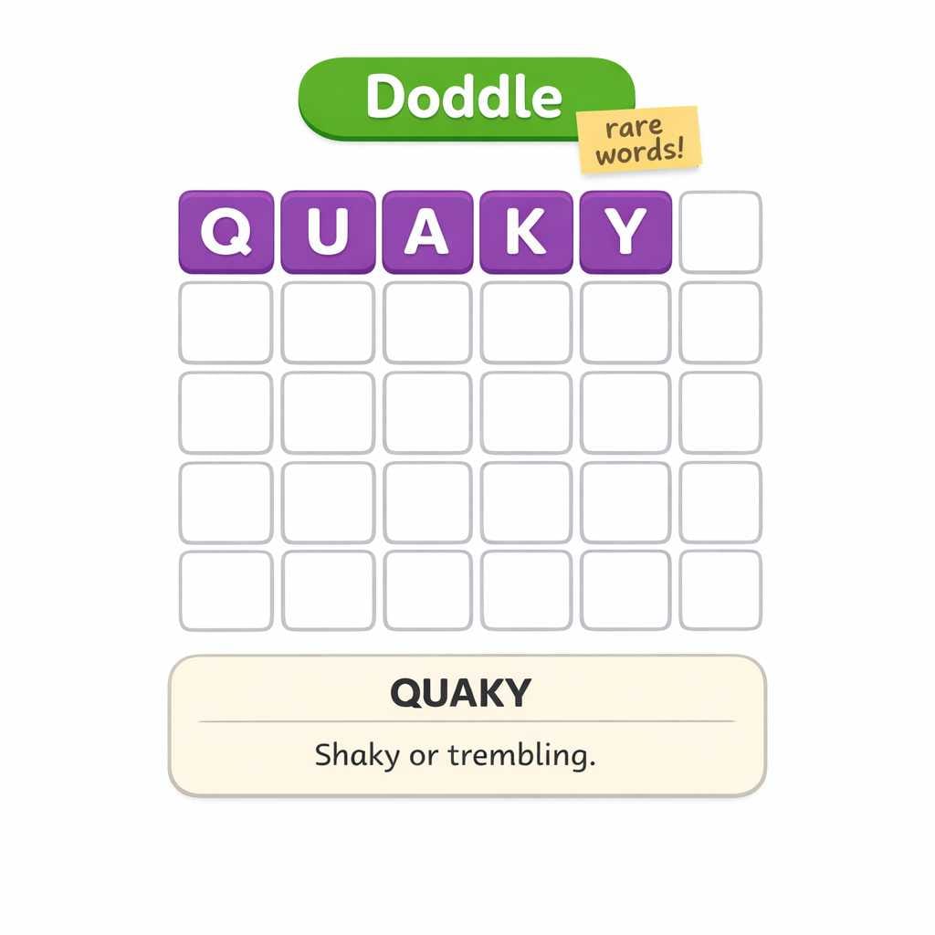 🟣 Rare Word of the Week: QUAKY