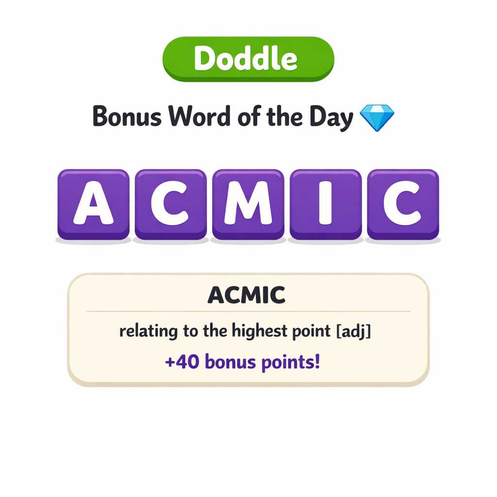 💎 Today’s Bonus Word: ACMIC (+40)
