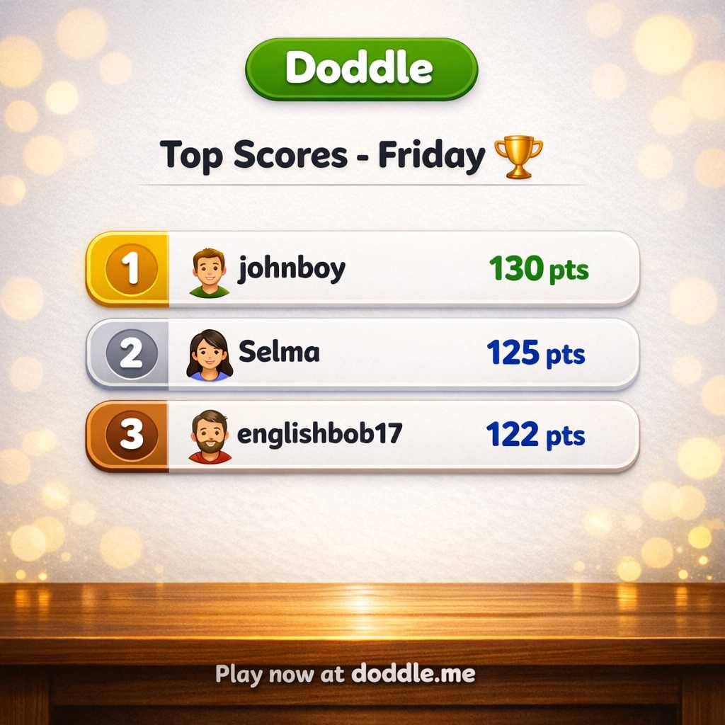 🏆 Top Scores – Friday