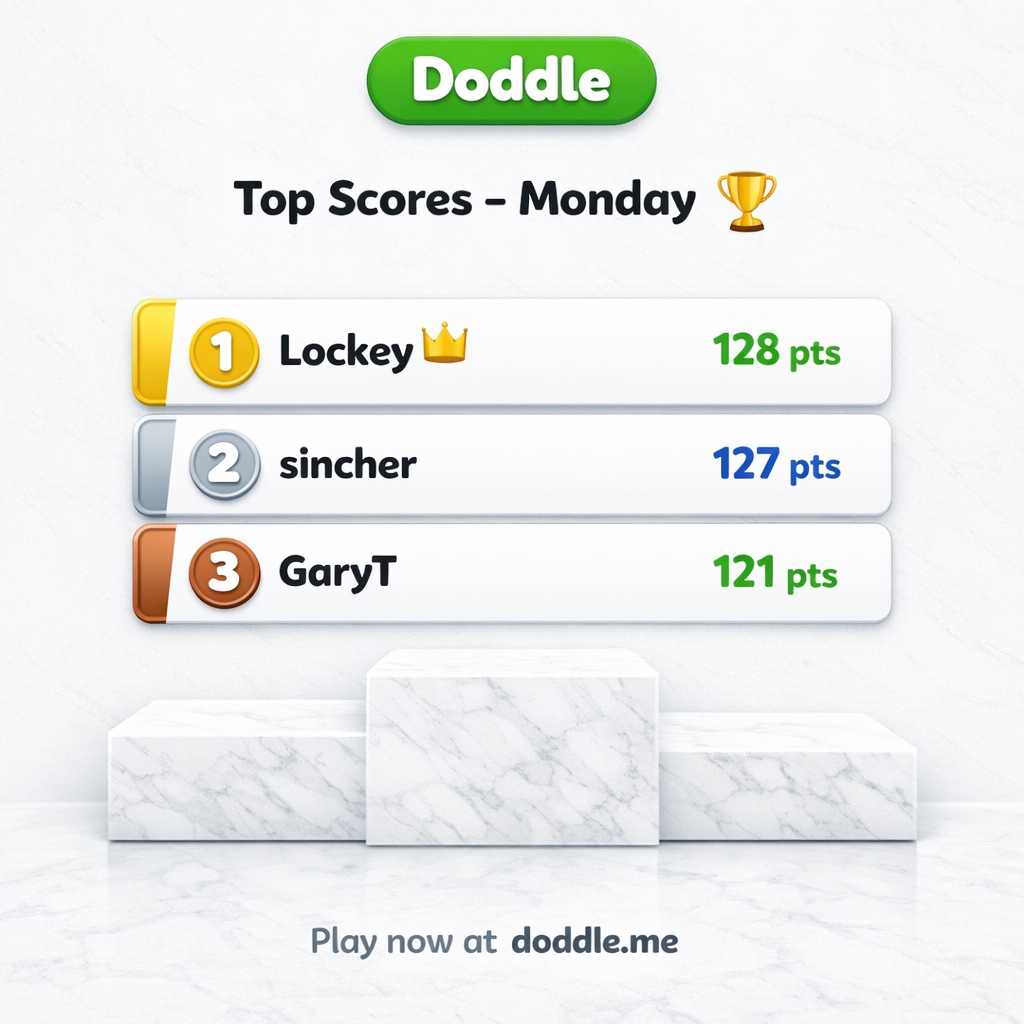 🏆 Top Scores – Monday
