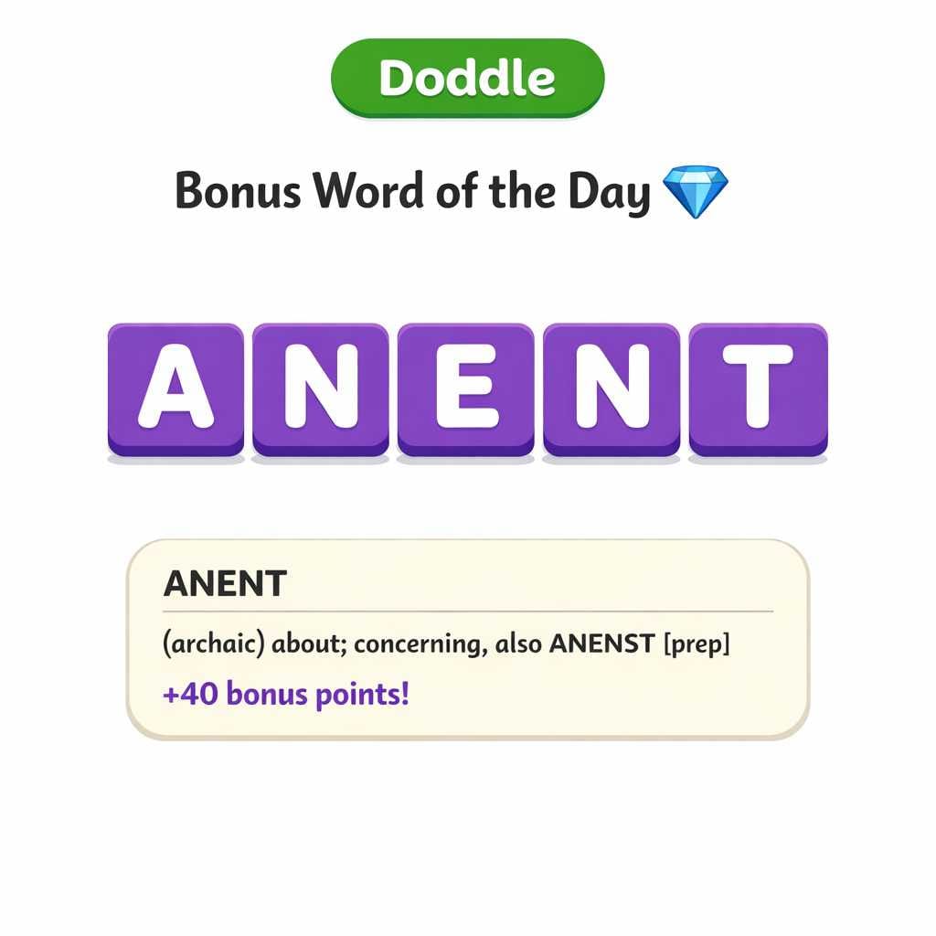 💎 Today’s Bonus Word: ANENT (+40)