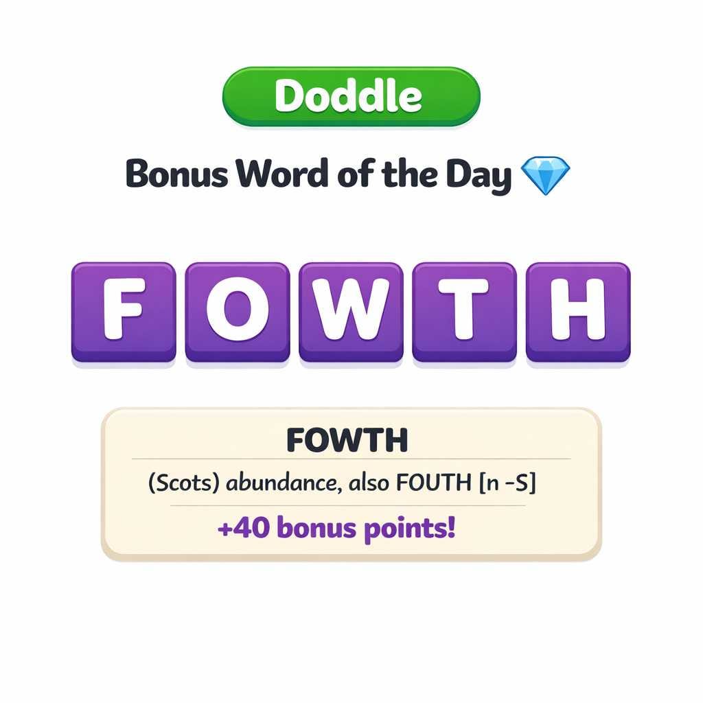 💎 Today’s Bonus Word: FOWTH (+40)
