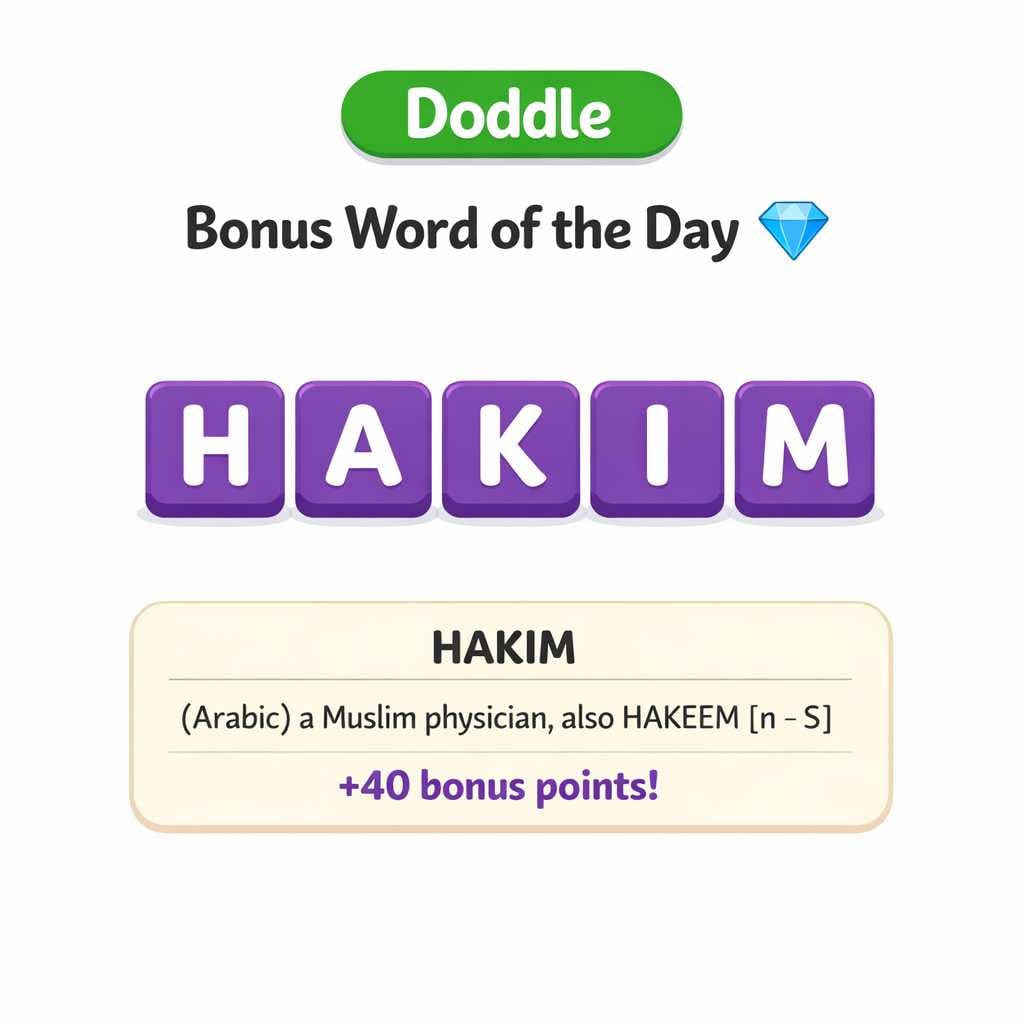 💎 Today’s Bonus Word: HAKIM (+40)