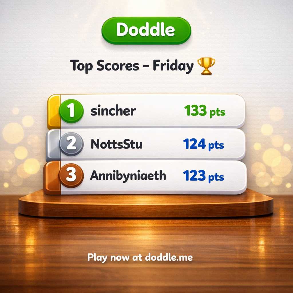 🏆 Top Scores – Friday