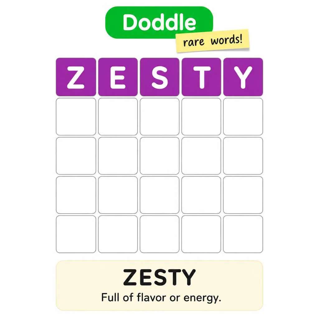 🟣 Rare Word of the Week: ZESTY