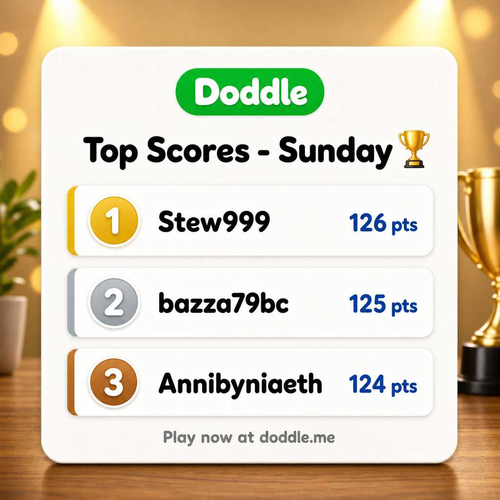 🏆 Top Scores – Sunday